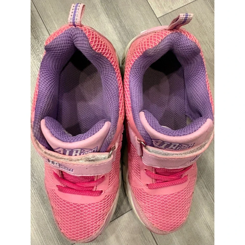 Kingka Sports Air Force US 2-3 Girls Pink Wheeled Roller Shoes heelies